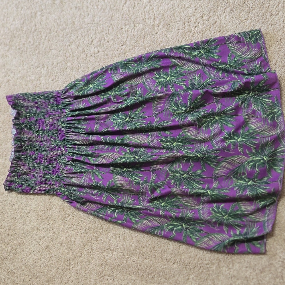 Purple Palm Tree Womens Dress